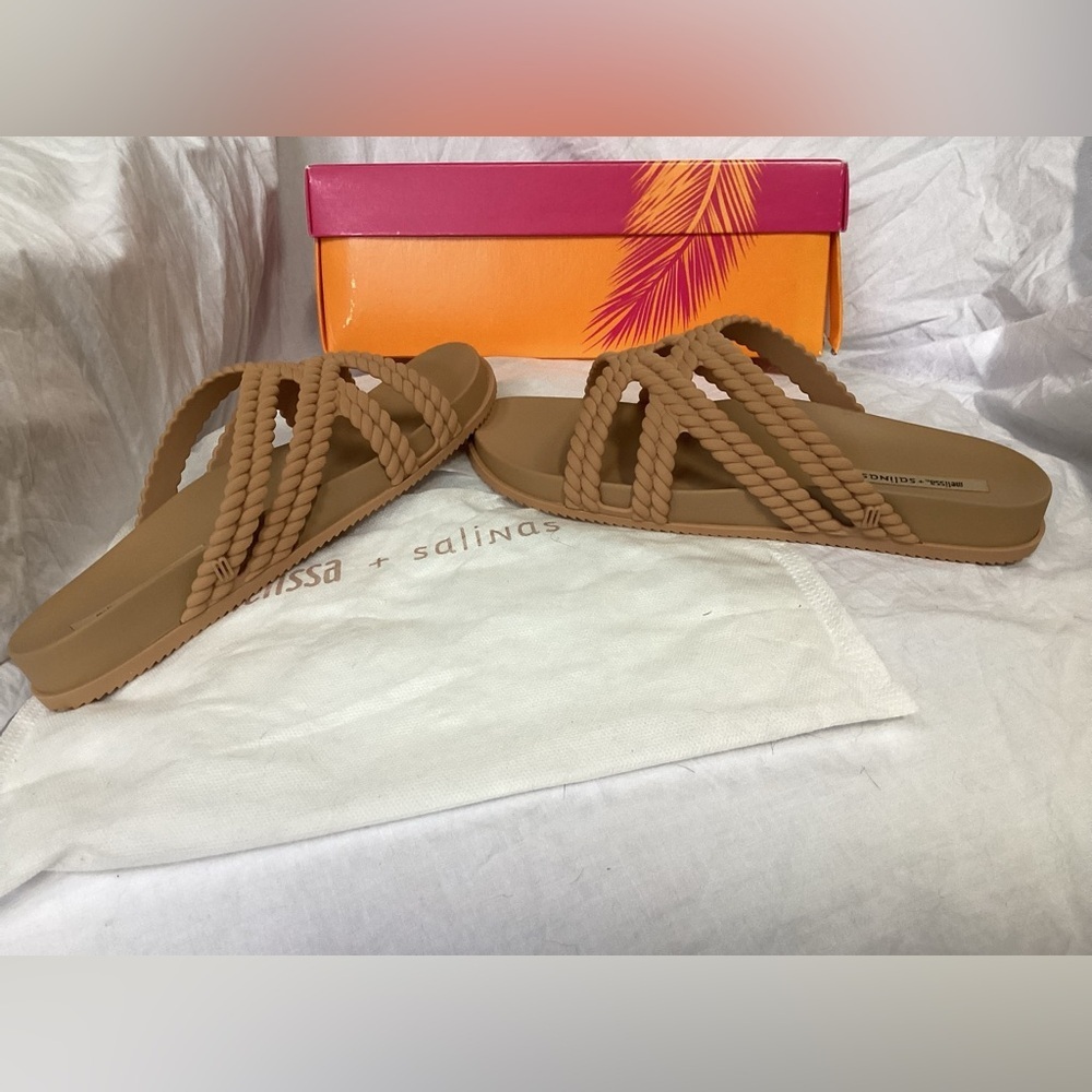 Melissa Cosmic + salinas AD NIB Tan Sandals, Women’s Size 10M - Picture 7 of 11